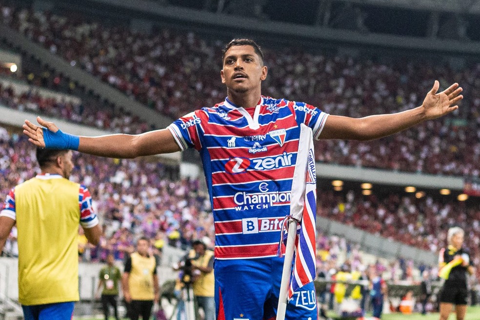 Pedro Rocha, Fortaleza x Flamengo, Arena Castel&atilde;o &mdash; Foto: Thiago Gadelha/SVM