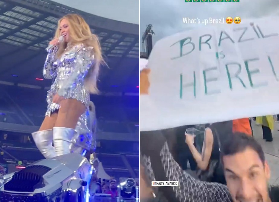 Beyoncé itneragiu com fãs brasileiros em show em Edimburgo, no Reino Unido