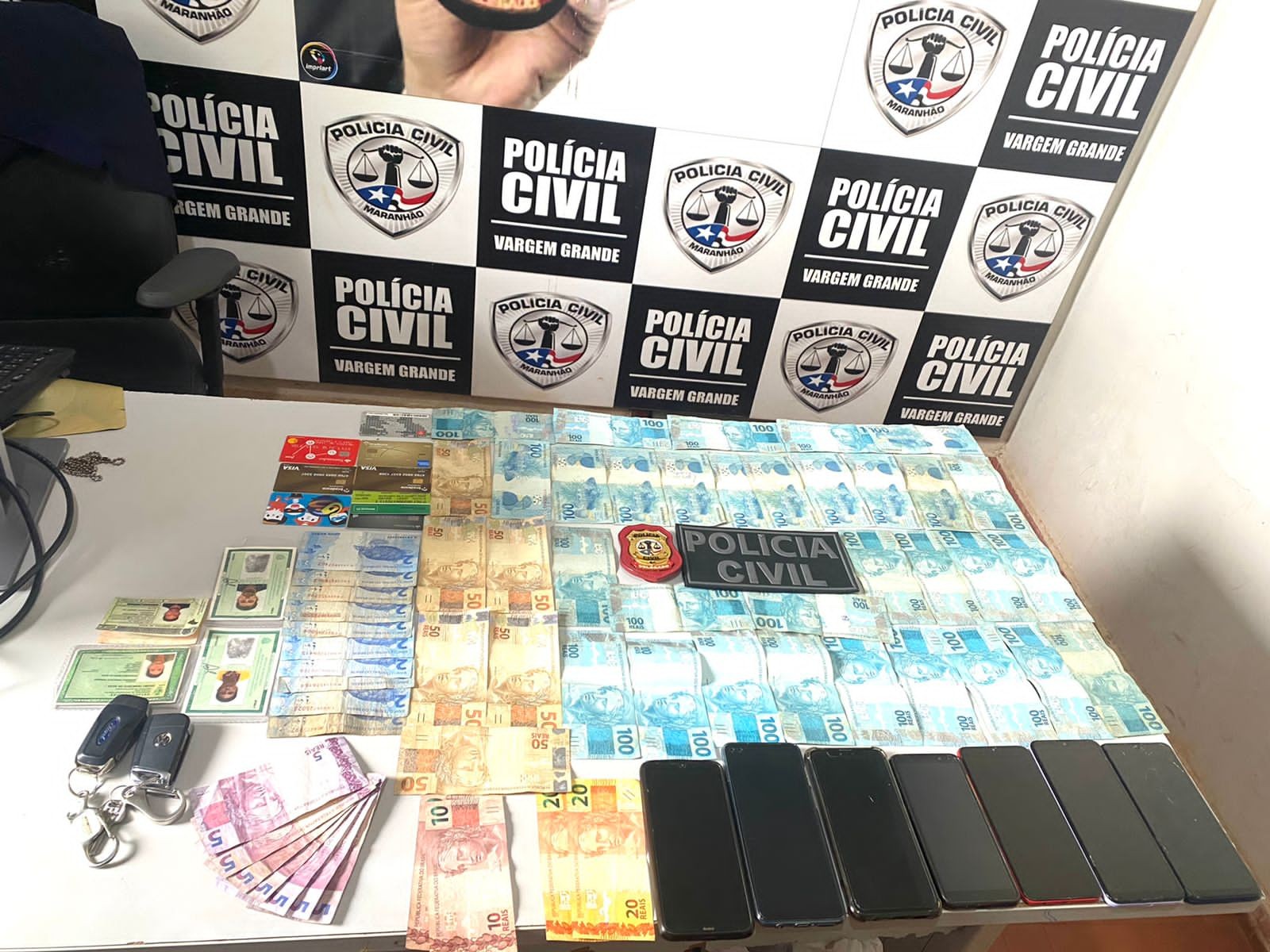 Integrantes de quadrilha especializada em fraudes bancárias são presos em Vargem Grande, no Maranhão