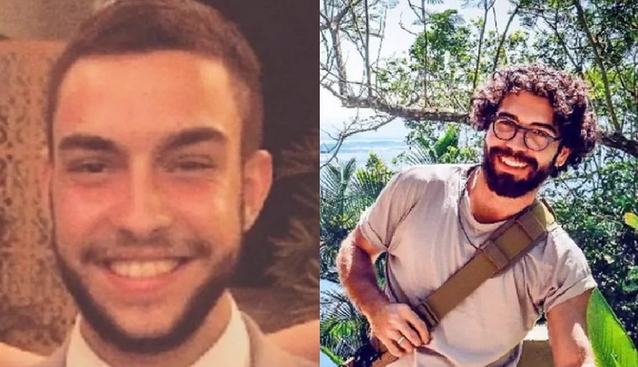 À esquerda, Victor Stephen Coelho Pereira, de 27 anos morto após ser esfaqueado no centro em julho do ano passado e a direita,Daniel Mascarenhas Xavier da Silva, de 31 anos, foi morto a facadas ao reagir a assalto no mesmo local