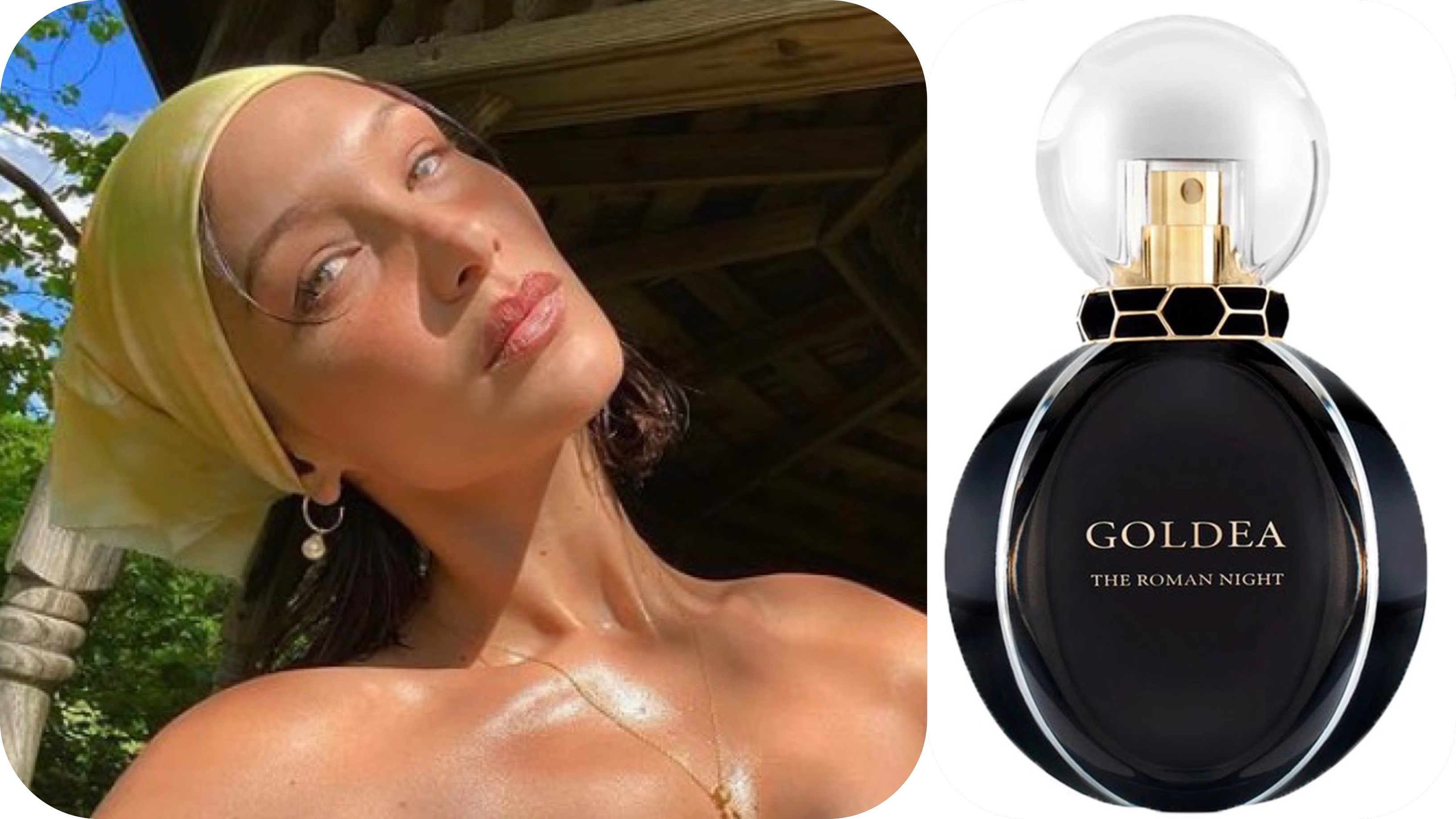 Perfume de Bella Haddid - Goldea The Roman Night, da Bvlgari (Foto: Reprodução Instagram / Divulgação )
