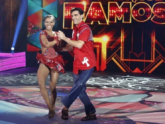 Giba do vôlei, um dos destaques do Dança em 2014 (Foto: Fábio Rocha/TV Globo)