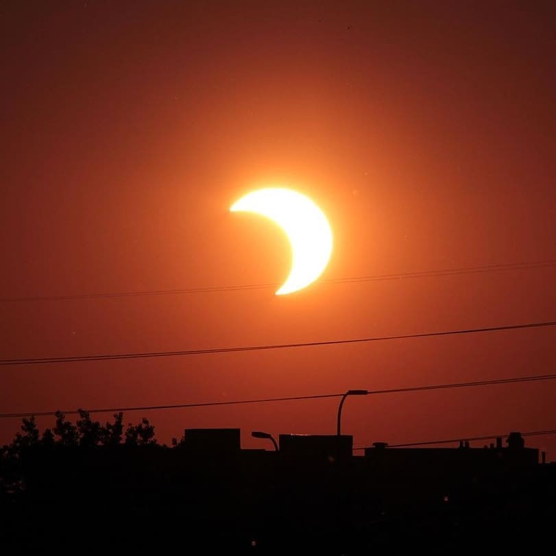 Como acompanhar o eclipse solar nesta segunda-feira (Foto: Reprodução/Facebook Observatório Nacional)