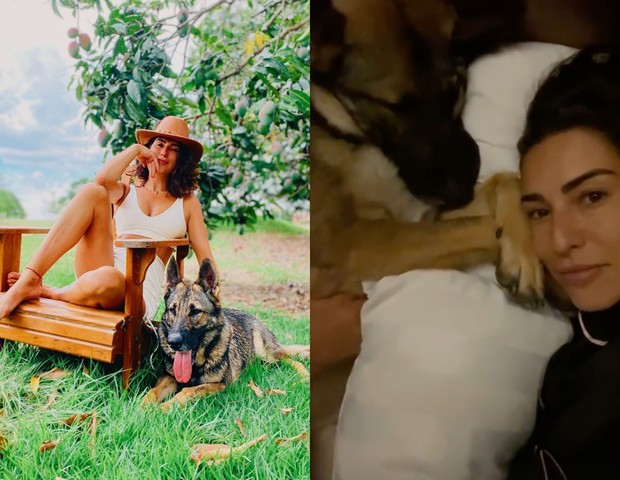 Fê Paes Leme se derrete por Tina, cadela de estimação do namorado (Foto: reprodução/Instagram)