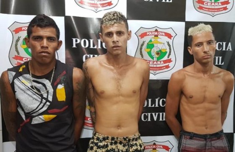 Os trÃªs detidos trabalhavam interpretando super-herÃ³is em Fortaleza â Foto: SSPDS/DivulgaÃ§Ã£o