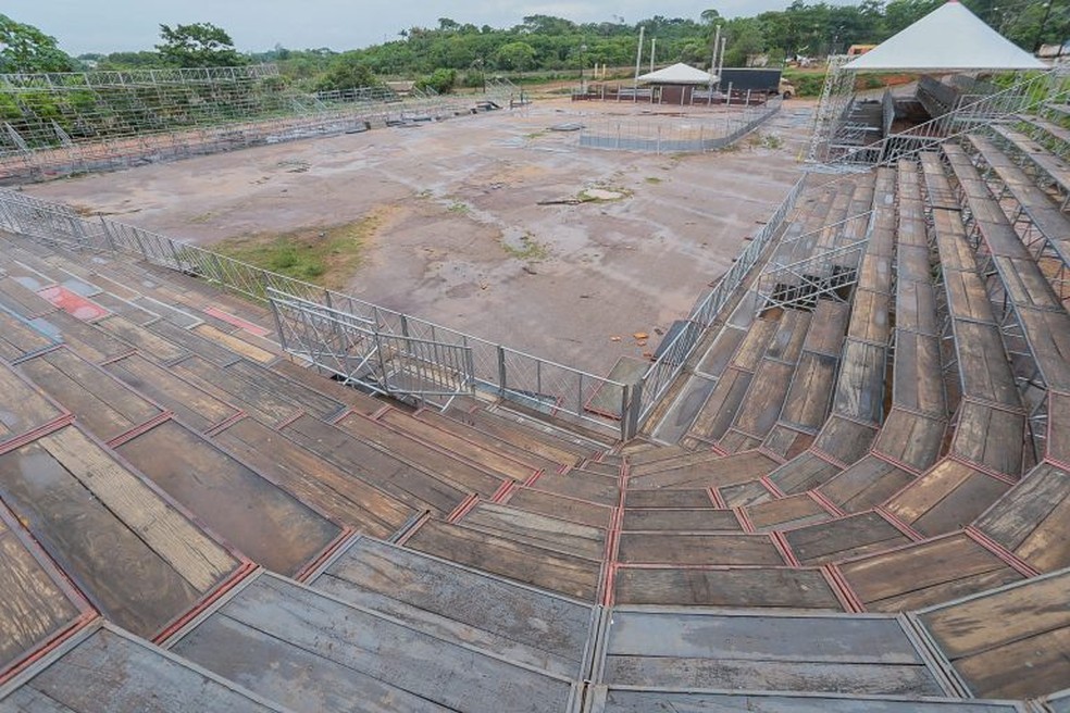 Arena da 1º edição da ExpoPorto no Parque dos Tanques — Foto: Leandro Morais/ Governo de Rondônia