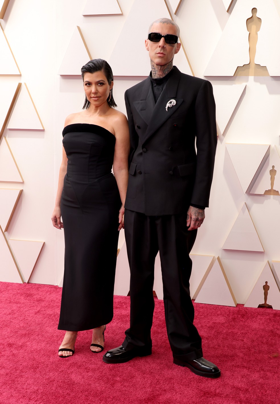 Oscar 2022: Kourtney Kardashian and Travis Barker — Foto: Momodu Mansaray/Getty Images