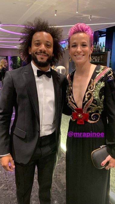 Marcelo e Megan Rapinoe (Foto: Reprodução: Instagram)