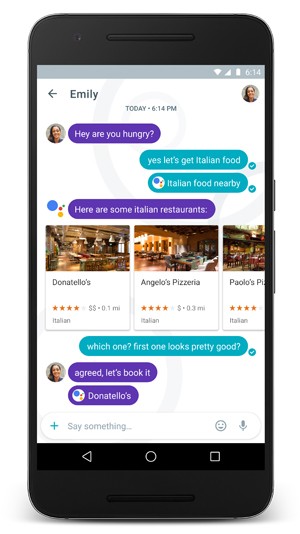 Tela de bate-papo do Google Allo, novo app de mensagens (Foto: Divulgação/Google)