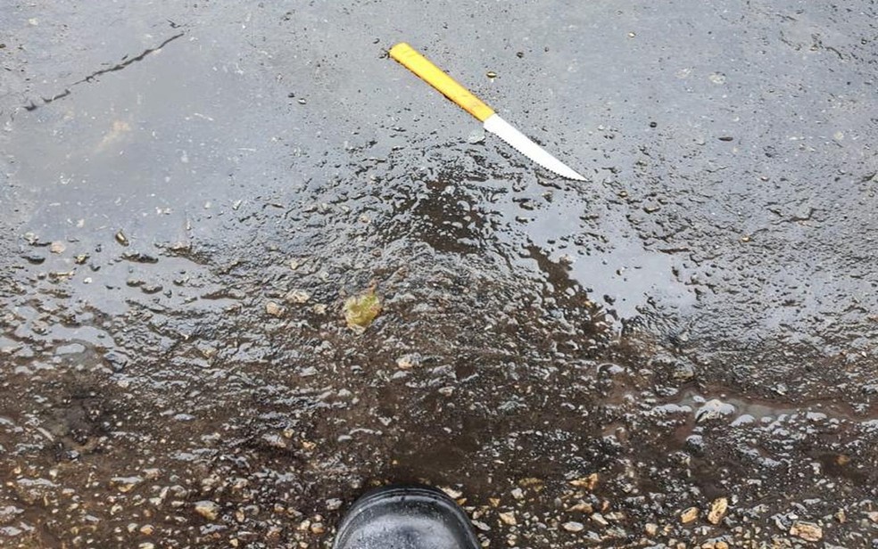 Mulher é esfaqueada no Centro de Itabaiana  — Foto: Divulgação/PM/SE