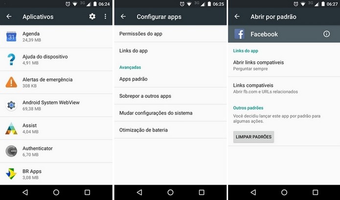 Usuário pode impedir que links abram aplicativos por padrão no Android (Foto: Reprodução/Raquel Freire)