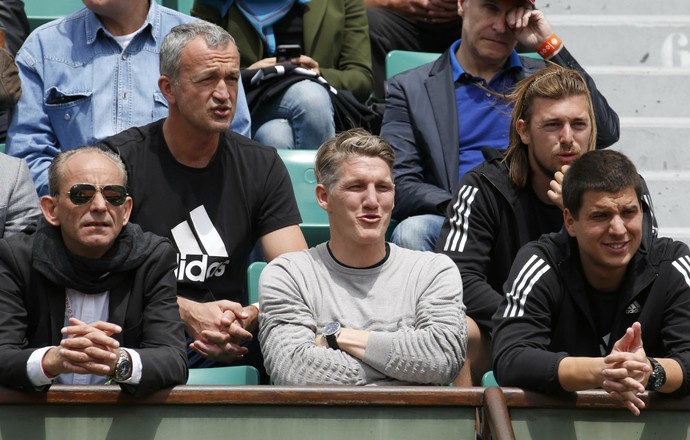 Schweinsteiger acompanha partida de Ivanovic nas quartas em Roland Garros (Foto: Reuters)