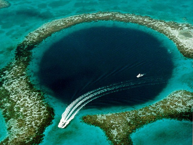 Grande Buraco Azul em Belize (Foto: U.S. Geological Survey)