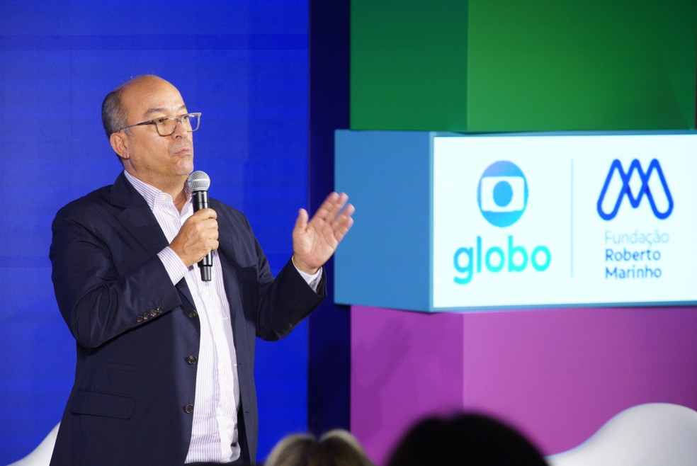 Movimento LED - José Roberto Marinho discursa em cerimônia — Foto: Foto: Maurício Fidalgo/Globo