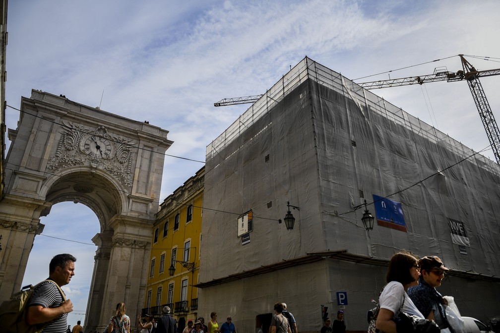 Prédio em construção em Lisboa, Portugal. (Foto: Patricia de Melo Moreira/AFP  )