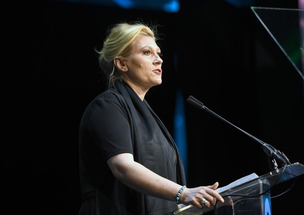 HOLLYWOOD, CALIFORNIA - JUNE 08: Marie Claire Daveu speaks onstage at the Conservation International + ELLE Los Angeles Gala at Milk Studios on June 08, 2019 in Hollywood, California. (Photo by Kyusung Gong/Getty Images for Conservation International) (Foto: Getty Images for Conservation In)