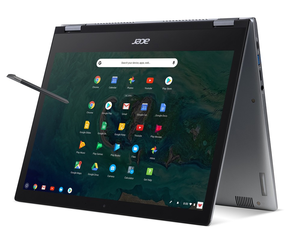 Acer Chromebook Spin 13 é um dispositivo que se transforma em um tablet — Foto: Divulgação/ Acer