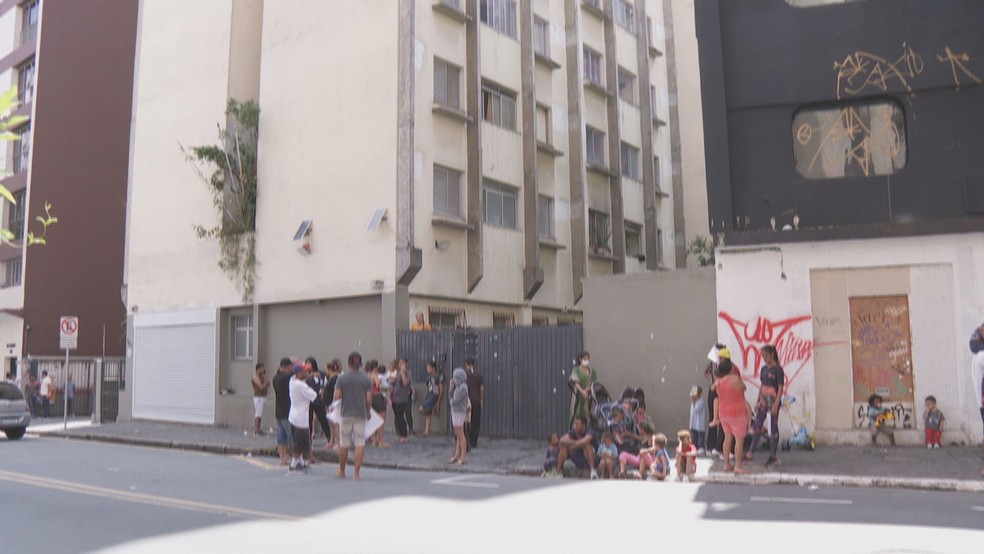 Abrigo no Hotel Central Plaza, em SP — Foto: Reprodução/TV Globo