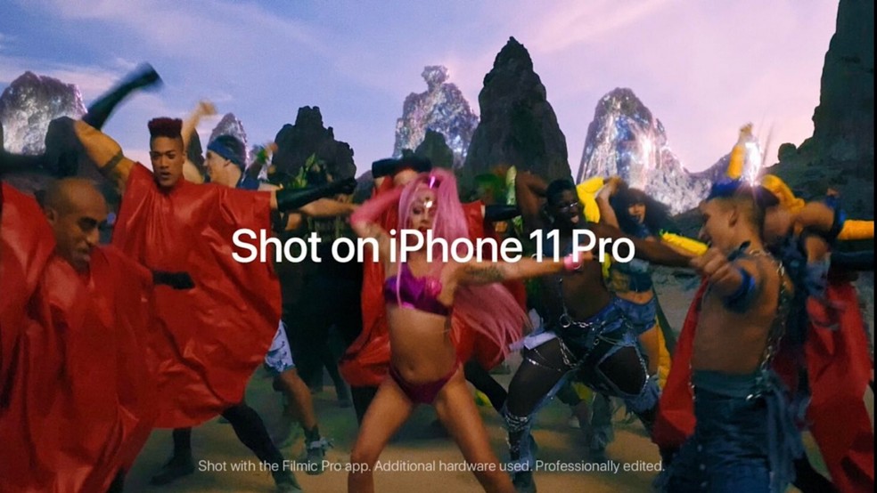 iPhone 11 Pro é usado para gravar clip de Lady Gaga — Foto: Reprodução/Twitter