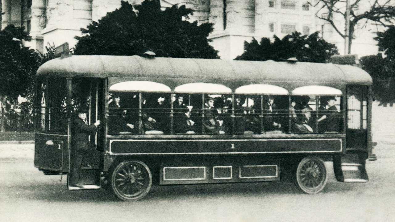 ônibus elétrico no Rio em 1918
