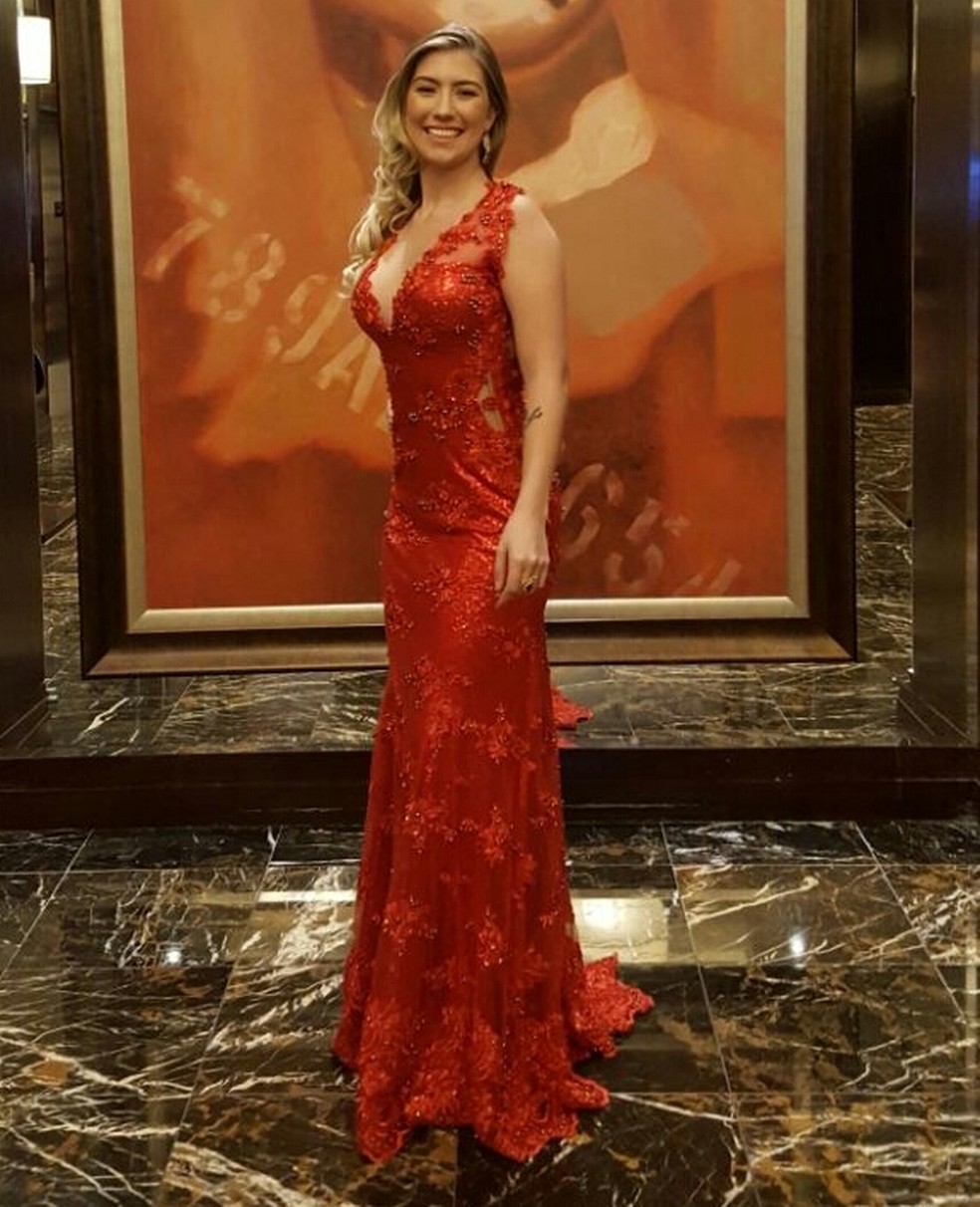 Bruna Viola durante evento em Las Vegas nessa quinta-feira (16) (Foto: Divulgação)