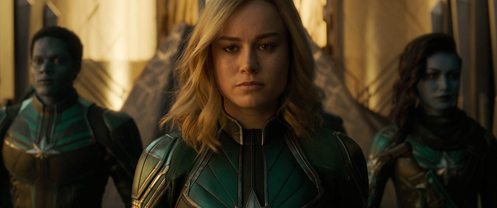 Brie Larson em cena de 'Capitã Marvel' — Foto: Divulgação