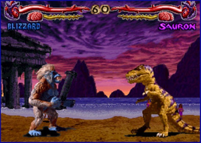 Primal Rage é um bom jogo nos arcades, mas as versões para Mega Drive e SNES decepcionaram (Foto: Reprodução / Youtube)
