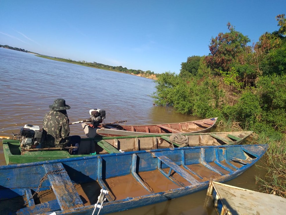 Barcos recuperados pela PM — Foto: Polícia Militar / Divulgação