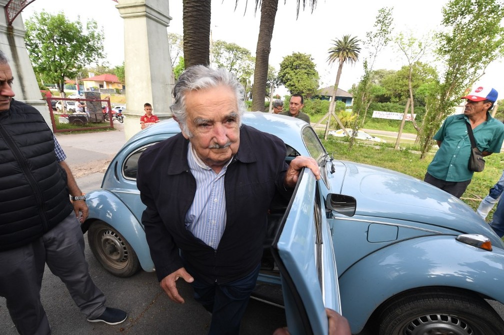 O ex-presidente uruguaio José 'Pepe' Mujica foi eleito para o Senado do país neste domingo (27). — Foto: Pablo Porciuncula Brune / AFP
