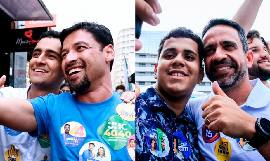 Rodrigo Cunha (União), à esquerda, e Paulo Dantas (MDB), à direita, que disputam o segundo turno pelo governo de Alagoas