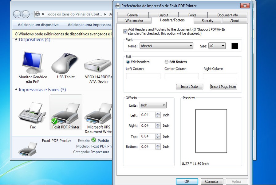 foxit pdf creator fails to install printer driver