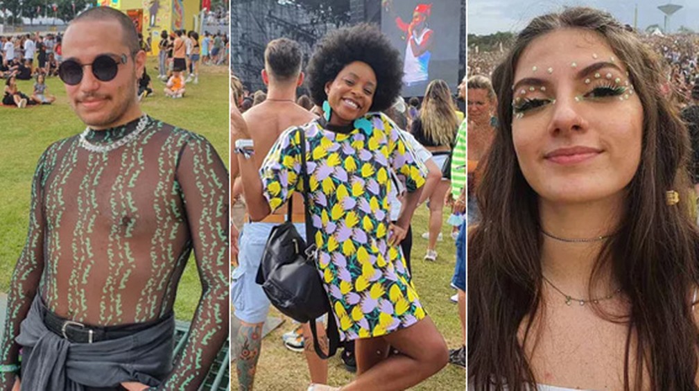 Looks no 1º dia do Lollapalooza 2022. — Foto: Reprodução/g1