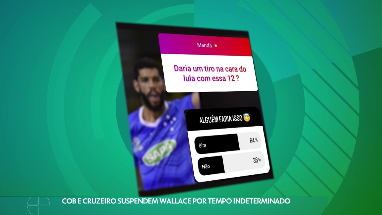 COB e Cruzeiro suspendem Wallace por tempo indeterminado