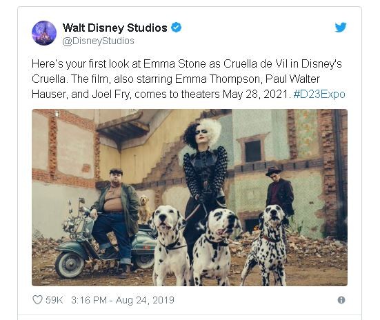 Emma Stone e Disney (Foto: Reprodução instagram)