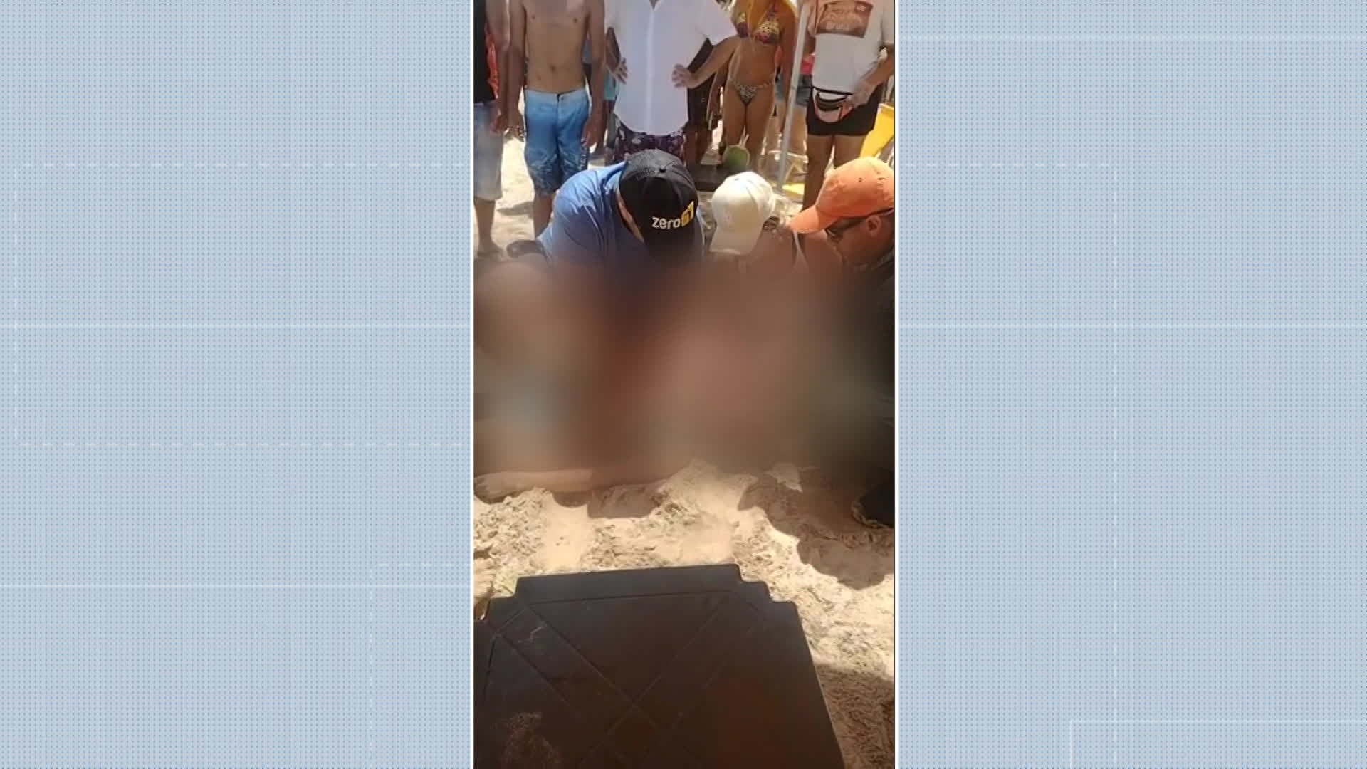 Cinco pessoas são socorridas após afogamento na Praia do Pina e uma delas morre no local