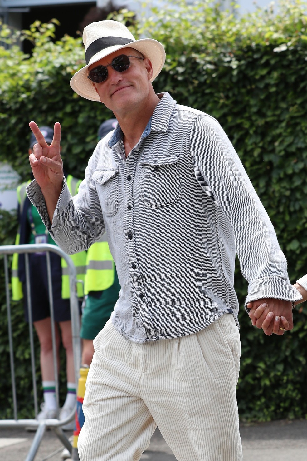 Woody Harrelson em Wimbledon — Foto: Neil Mockford/GC Images