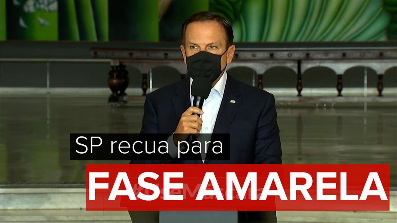 Doria anuncia que 100% do estado de SP volta para fase amarela