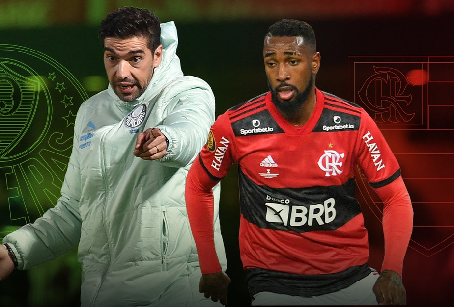 Abel Ferreira, técnico do Palmeiras, e Gerson, principal reforço do Flamengo para a temporada