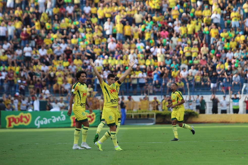 Camilo comemora gol do Mirassol contra o ABC na final da Série C — Foto: Marcos Freitas/Ag. Mirassol