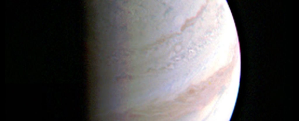 Aproximação de 703 mil km de Júpiter (Foto: NASA/JPL-Caltech/SwRI/MSSS)