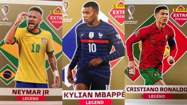 Figurinha Extra Kylian Mbappe Gold Ouro Copa 2022 Legend