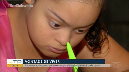 Conheça a história de Isadora, menina que precisa passar por cirurgia com urgência