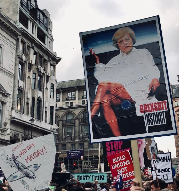 Passeata contra o Brexit em Londres (Foto: Reprodução Instagram)
