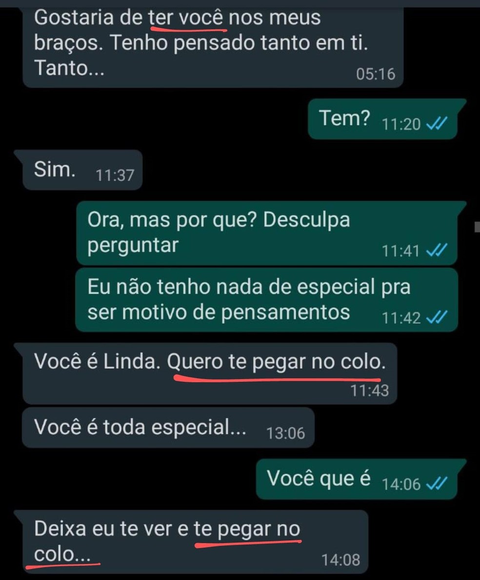 Ex-alunas do Colgio Brigadeiro Newton Braga apresentaram mensagens que seriam de professores da escola — Foto: Arquivo pessoal