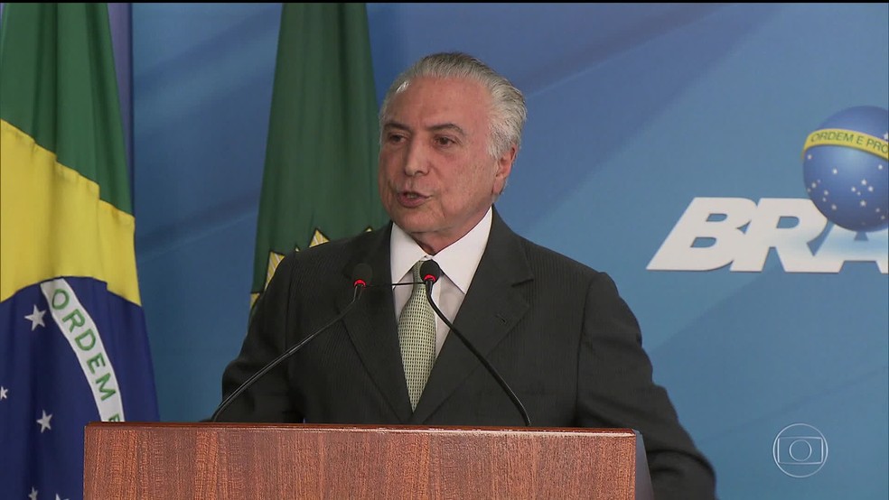O presidente Michel Temer (Foto: Reproduo/TV Globo)
