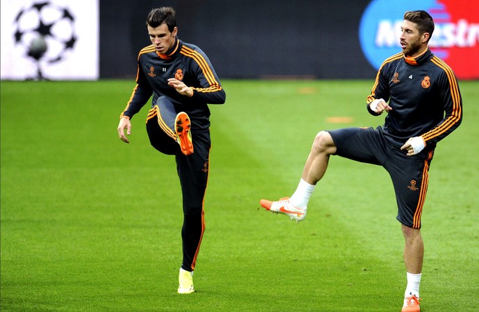 Bale e Sérgio Ramos Real Madrid treino (Foto: EFE) Bale e Sérgio Ramos Real Madrid treino (Foto: EFE)