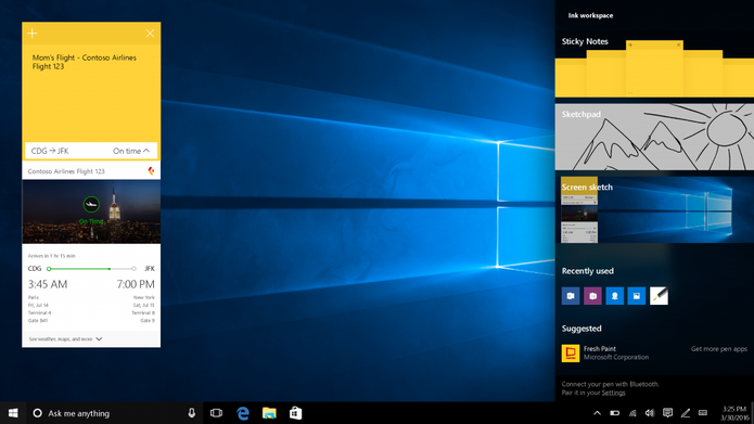 Windows 10 terá novas funcionalidades voltadas para PCs com canetas stylus (Foto: Reprodução/Elson de Souza)