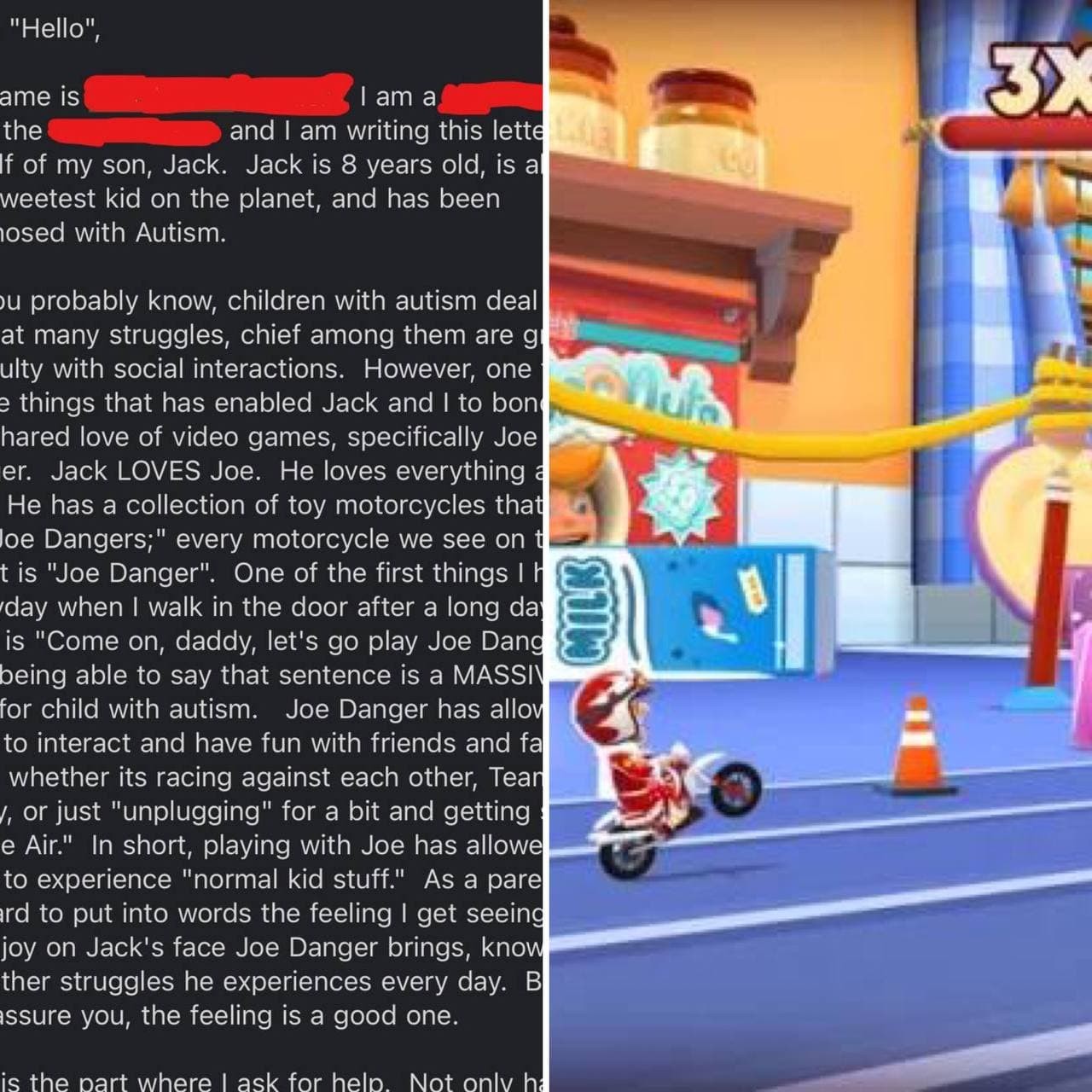 Carta de menino com autismo inspira relançamento de jogo popular (Foto: Reprodução / Instagram)