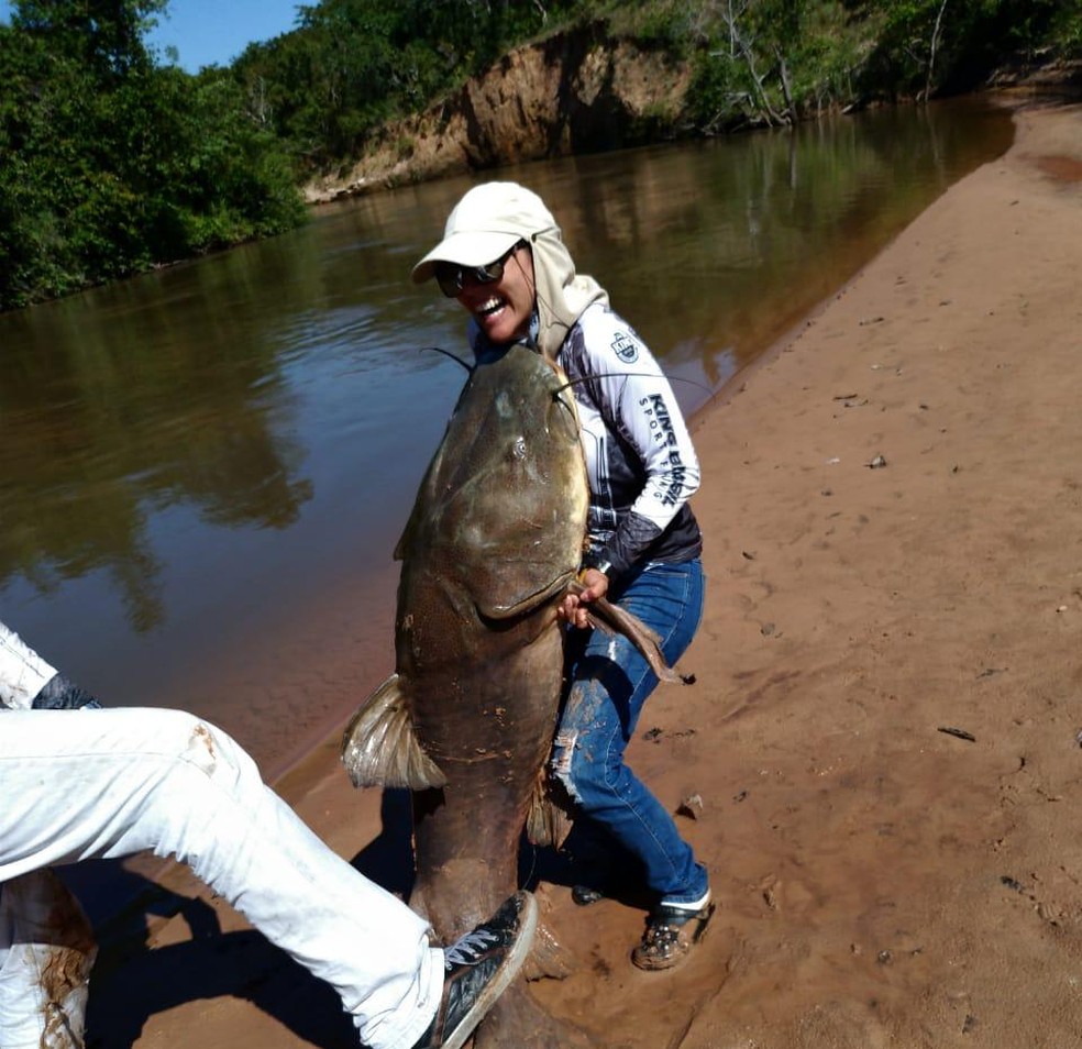 Dentista Captura Peixe De 80 Quilos E 1 73 Metro Em Rio De Ms Bem Maior E Vinte Quilos Mais Pesado Do Que Eu Mato Grosso Do Sul G1