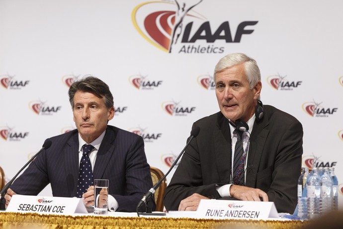 Sebastian Coe e Rune Andersen IAAF (Foto: Getty Images)